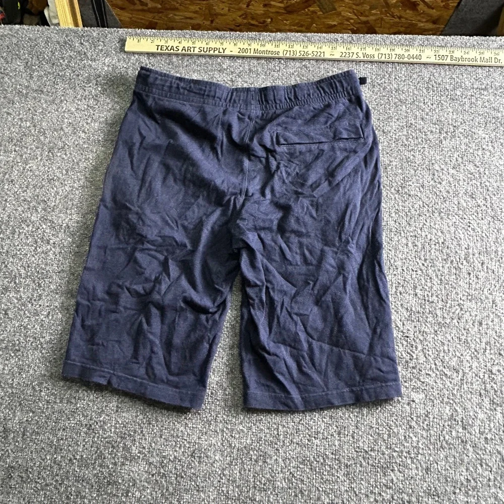 Nike Shorts Mens Size M Navy Blue Knit Jersey Athletic Lounge Drawstring Pockets